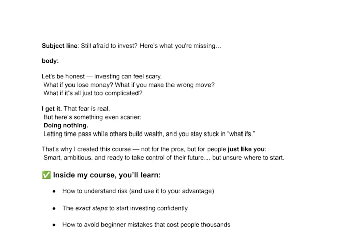 write email copy that converts fast
